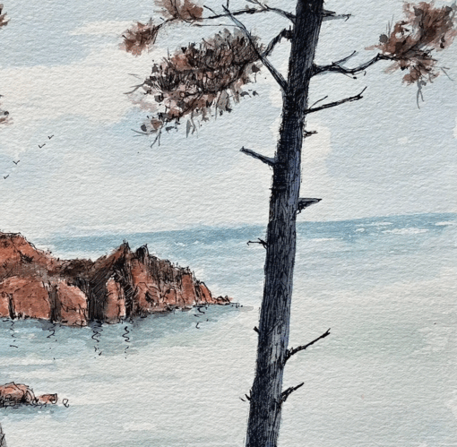 French Riviera Watercolor of Corniche d’Or & Estérel Coastline - Image 5