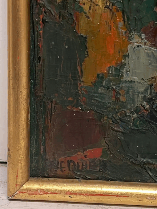 Mid 20th Century French Modernist Signed Oil Painting Head Portrait Woman - Image 6