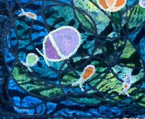 1960's British Surrealist Oil Painting - "Leading Lights" - Image 4