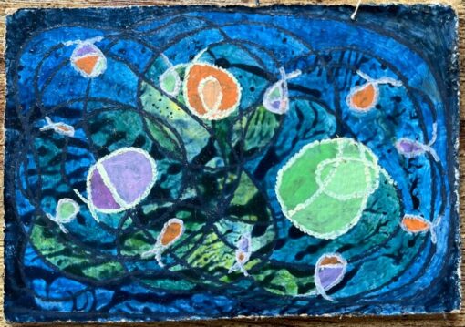 1960's British Surrealist Oil Painting - "Leading Lights" - Image 2