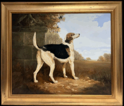Large British Sporting Art Country House Oil Painting Portrait of Hunting Hound