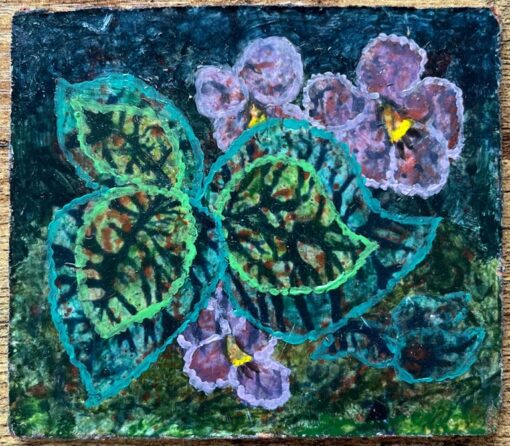 1960's British Surrealist Oil Painting - "Peeping Faces" - Image 2