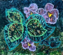1960's British Surrealist Oil Painting - "Peeping Faces"