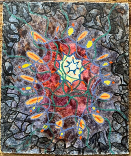 1960's British Surrealist Oil Painting - "Rhythms with Central Point" - Image 2
