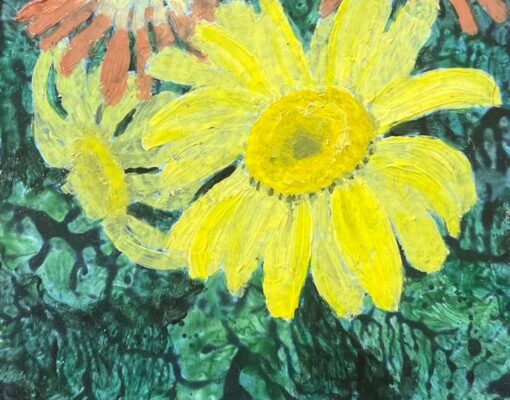 1960's British Surrealist Oil Painting - Sunlit Blossoms - Image 3