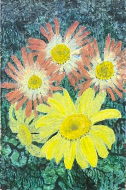 1960's British Surrealist Oil Painting - Sunlit Blossoms