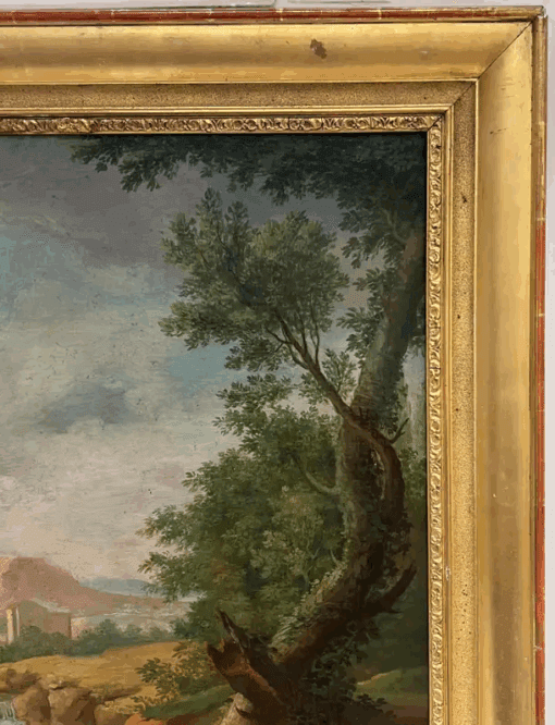 Very Large 18th Century French Romantic Classical Landscape Figure in Roman View - Image 3