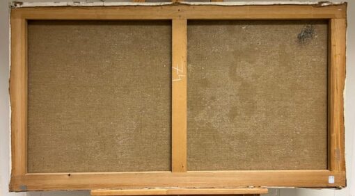 20th Century French Geometric Abstract Surrealist Composition Oil Painting - Image 11