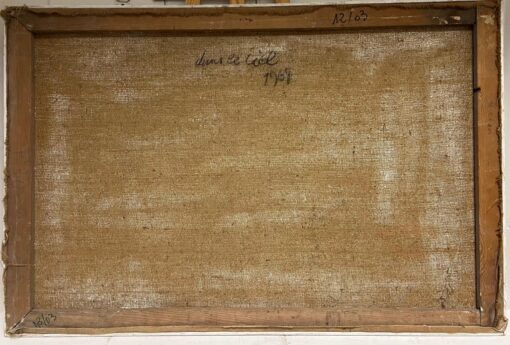 Huge 1960's French Modernist Cubist Abstract Oil Painting Jagged Shapes - Image 16