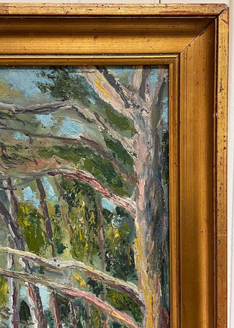 Mid 20th Century French Post-Impressionist Landscape Pine Trees Coastal Path - Image 11