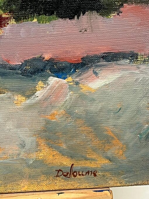 Large French 20th Century Abstract Expression Oil Painting on Canvas - Image 5