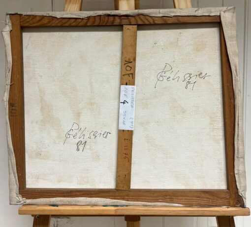 French 20th Century Yellow Abstract Grids Overlapping Blue Window - Image 11