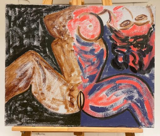 French 20th Century Abstract Nude Portrait of Lady Picasso Style Work & Period - Image 2
