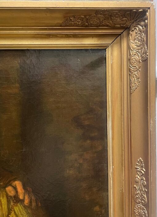 Huge Antique Dutch Old Master Oil Painting The Jewish Bridge after Rembrandt - Image 11