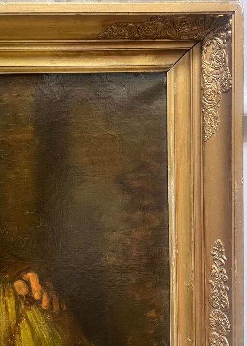 Huge Antique Dutch Old Master Oil Painting The Jewish Bridge after Rembrandt - Image 12