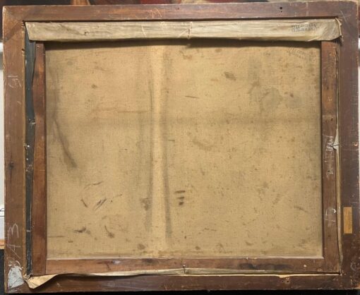 Huge Antique Dutch Old Master Oil Painting The Jewish Bridge after Rembrandt - Image 14