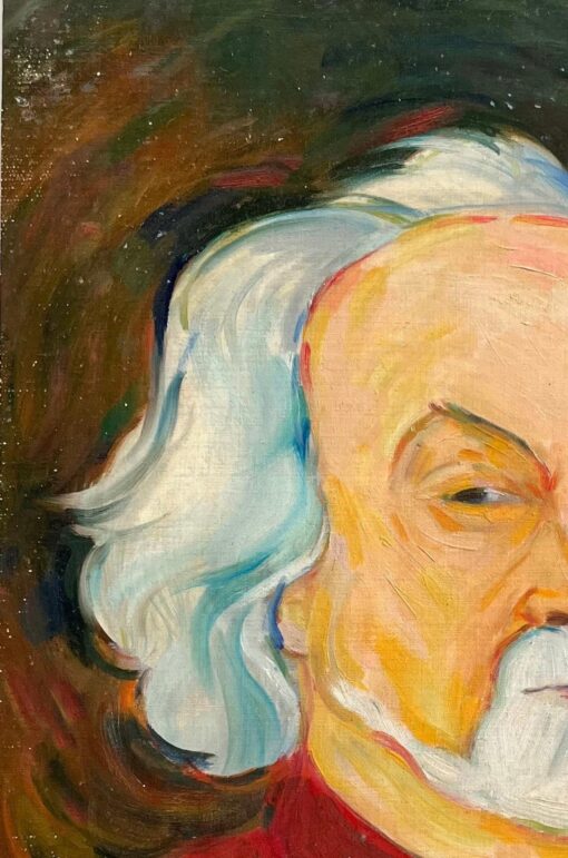 Portrait of a Gentleman in Red - Expressive Contemporary Oil Painting - Image 3