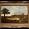 Victorian English Signed Oil Painting 1870's Rural Country Landscape Gilt Framed