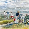 Flatford Mill Painting Course Group of Artists by British Painter John Steane