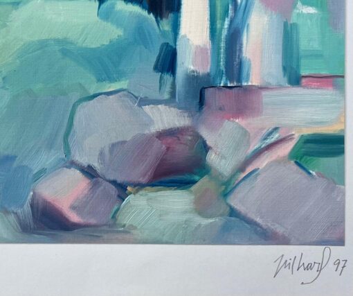 Abstract Landscape with Ancient Ruins - Contemporary Oil Painting - Image 5