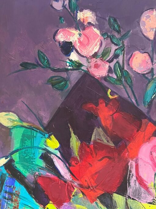 Huge Contemporary French Expressionist Abstract Modernist Still Life Painting - Image 11