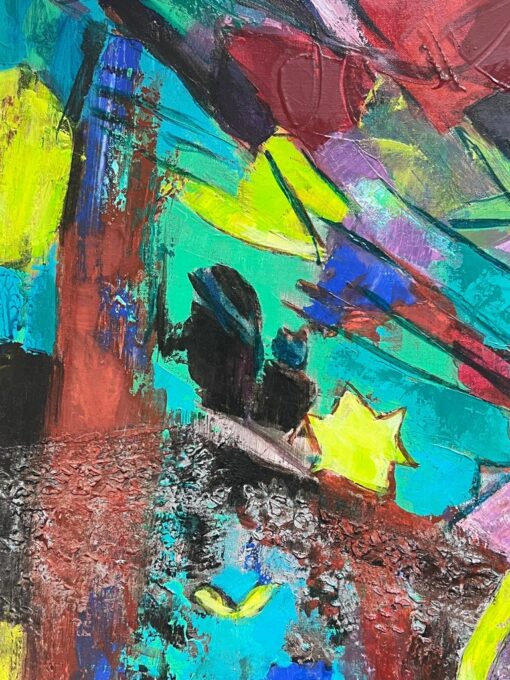 Huge Contemporary French Expressionist Abstract Modernist Still Life Painting - Image 13