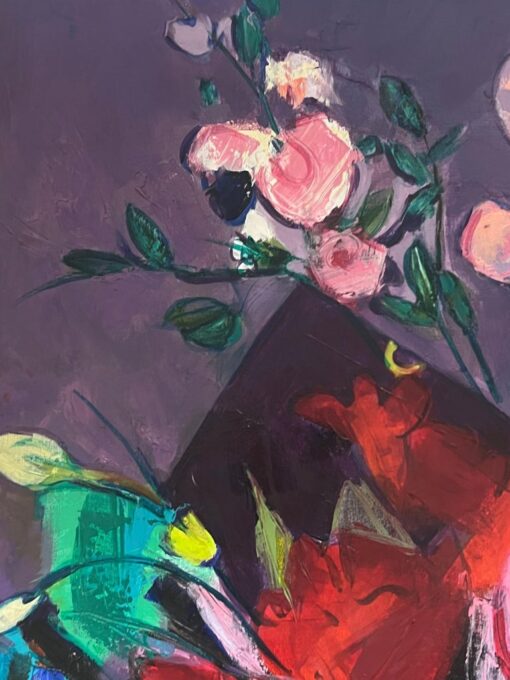 Huge Contemporary French Expressionist Abstract Modernist Still Life Painting - Image 14