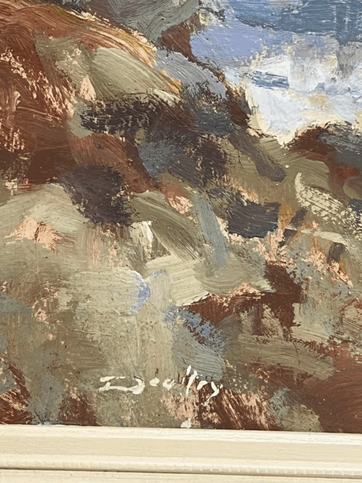 Fine British Impressionist Antique Oil Painting Scottish Highlands Coastal Inlet - Image 3