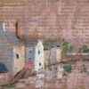 French Impressionist Quiet Village Scene with Reflections Oil Painting