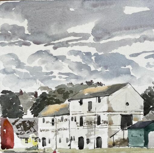 Historic Canal Warehouses and Reflections in Bude Canal in Cornwall 1978 - Image 3