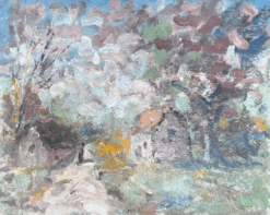 Figure Strolling Through The Rural Village Path French Oil Painting