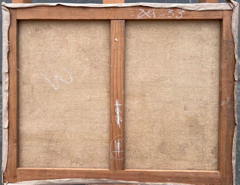 Beautiful Vintage French Oil Painting Still Life Flowers on Table Top, Large oil - Image 10