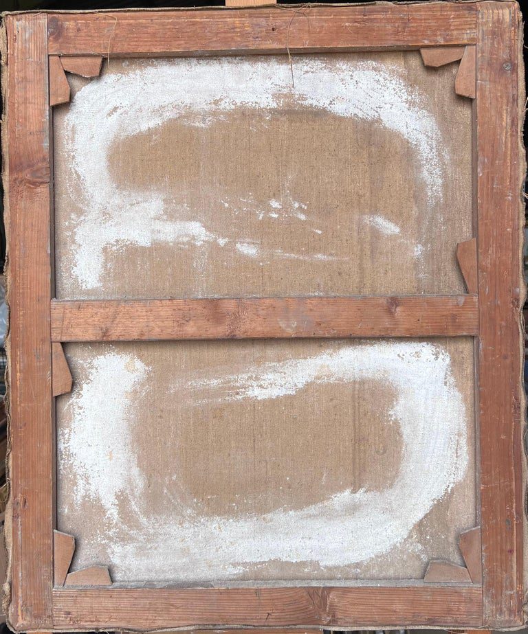 Fine Antique French Impressionist Oil Painting Woodland Gardens Old Stone House - Image 6