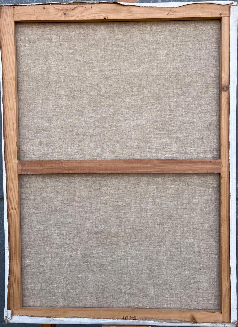 Huge French Contemporary Modernist Abstract Oil Painting Colorful Washing Lines - Image 9