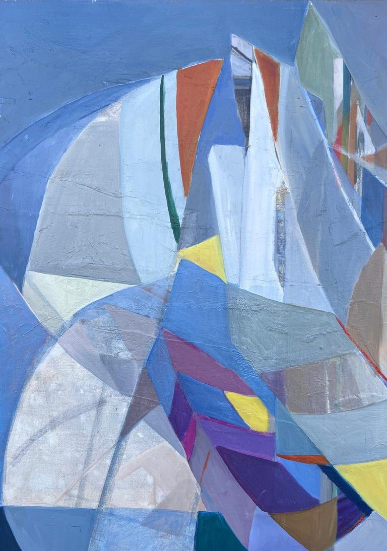 Huge French Contemporary Modernist Abstract Oil Painting Multi Colors - Image 4