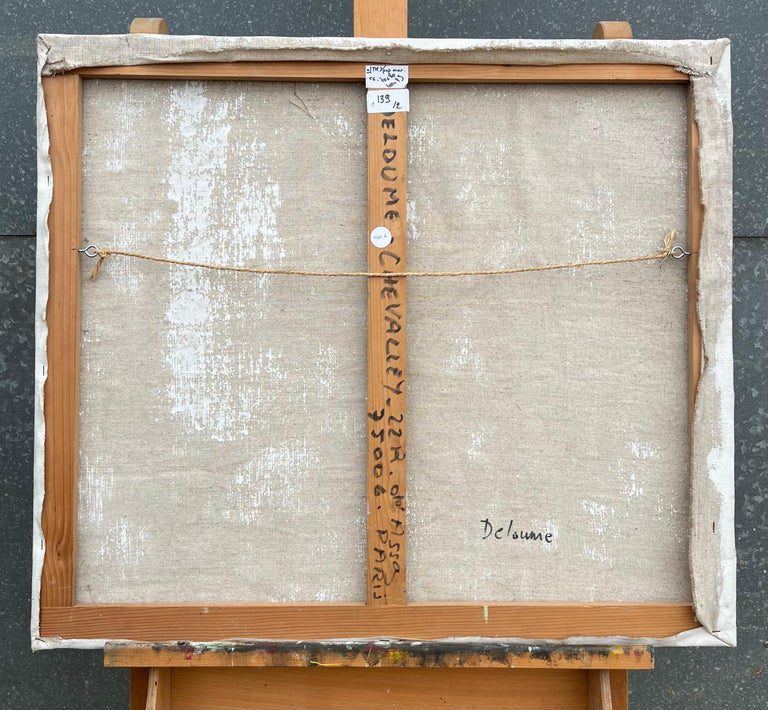 French 20th Century Abstract Expressionism Painting with Bold Pink and Orange - Image 11