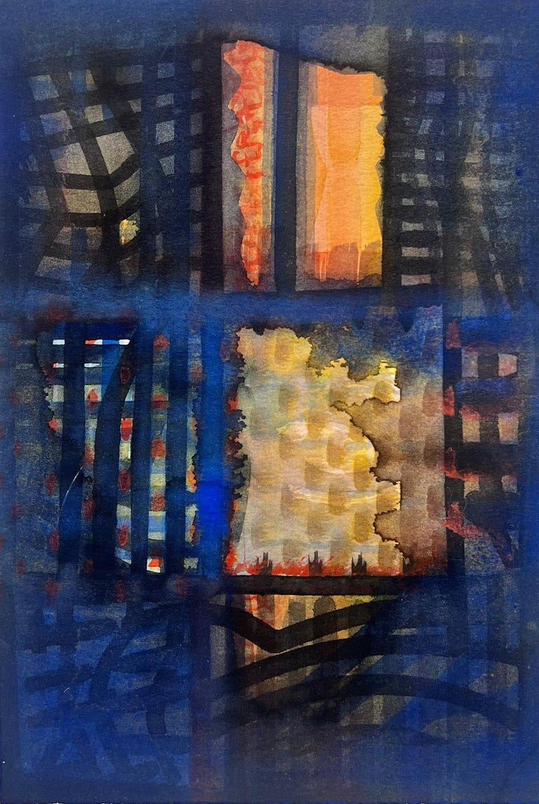 French Expressionist Abstract Original Painting Artists Studio Provenance - Image 2