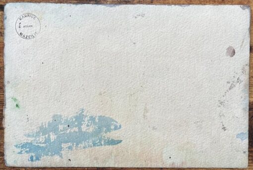 French Impressionist Watercolor of Boats on a Stormy Coast - Image 6