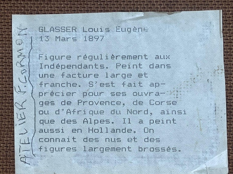 20th Century French Modernist Signed Oil Rolling Waves at Sea Turquoise & Purple - Image 8