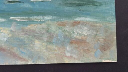 20th Century French Oil Painting A Storm Over the Sea - Image 5
