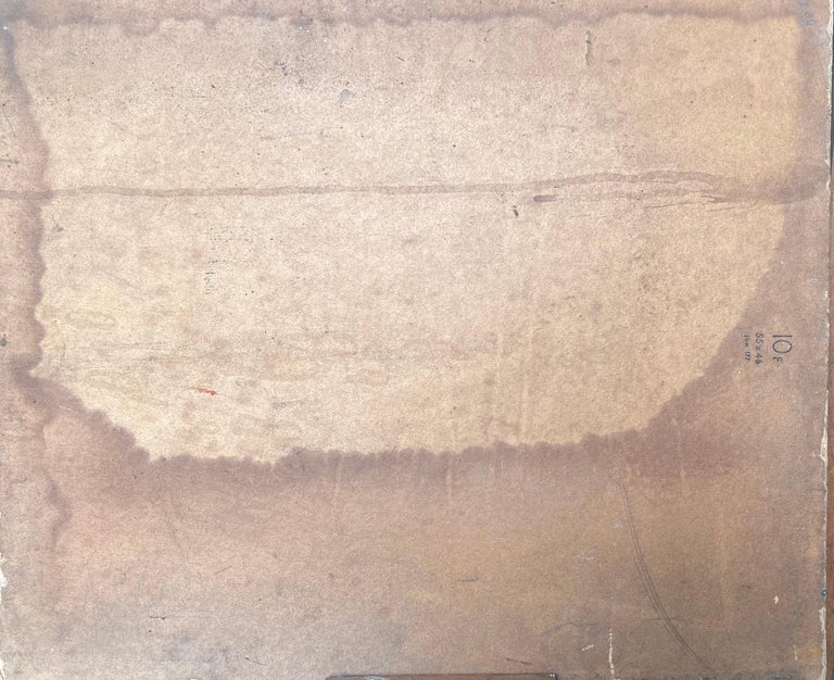 Nude Portrait of a Lady Posed Laying On The Sofa Mid Century French Painting - Image 7