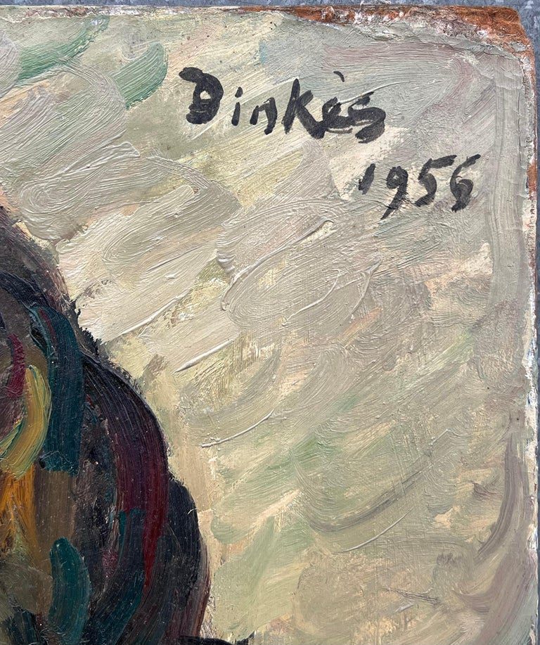 Nude Portrait of A Female with Black Hair and Bold Features French Painting - Image 4