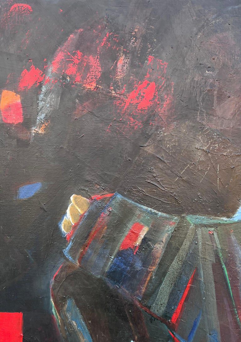 Huge French Contemporary Modernist Abstract Oil Painting Shapes and Forms - Image 6