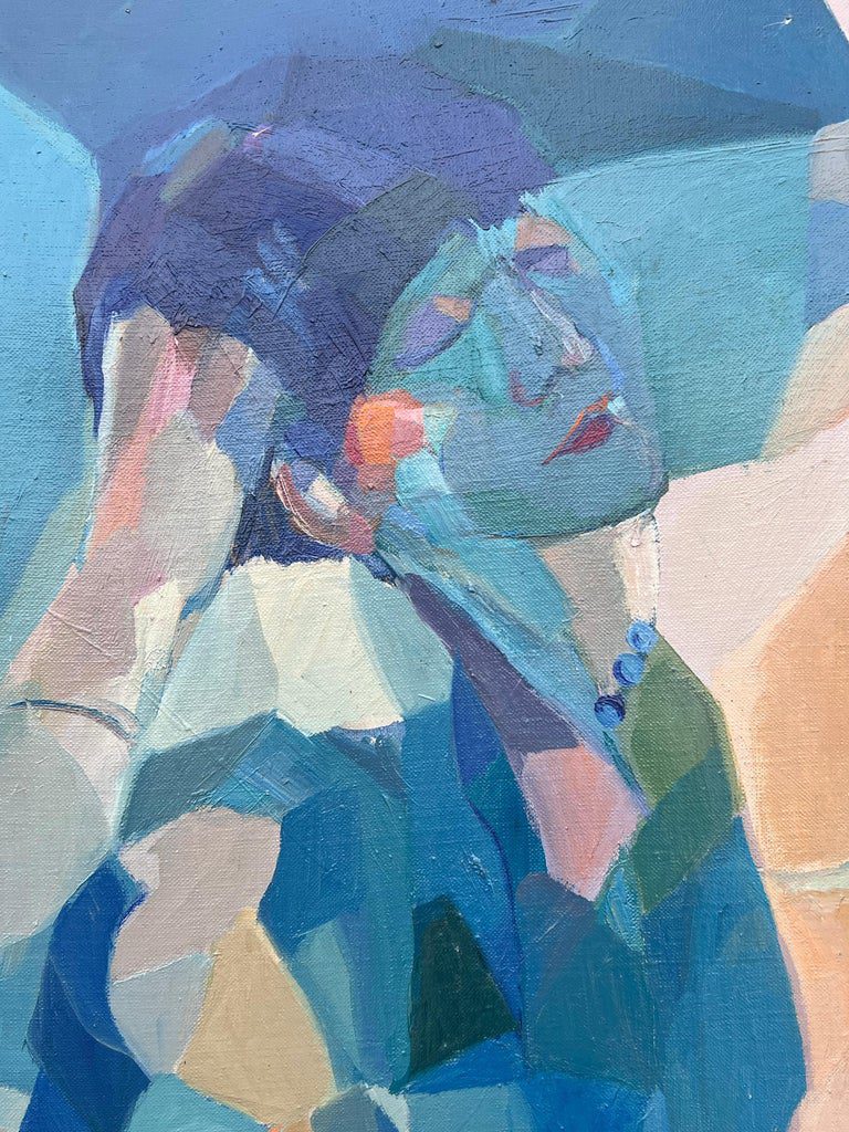 Huge French Contemporary Modernist Abstract Oil Painting Figurative Nude Woman - Image 8