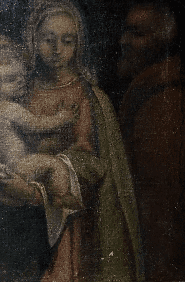 Fine 17th C Italian Old Master Oil Painting Madonna & Infant Christ with Joseph - Image 3