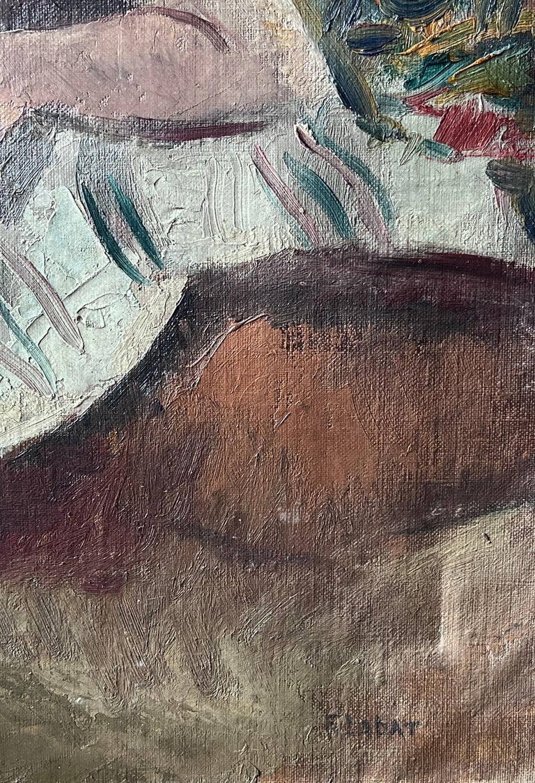 1930's French Post Impressionist Signed Portrait Lady Artists Studio Interior - Image 5