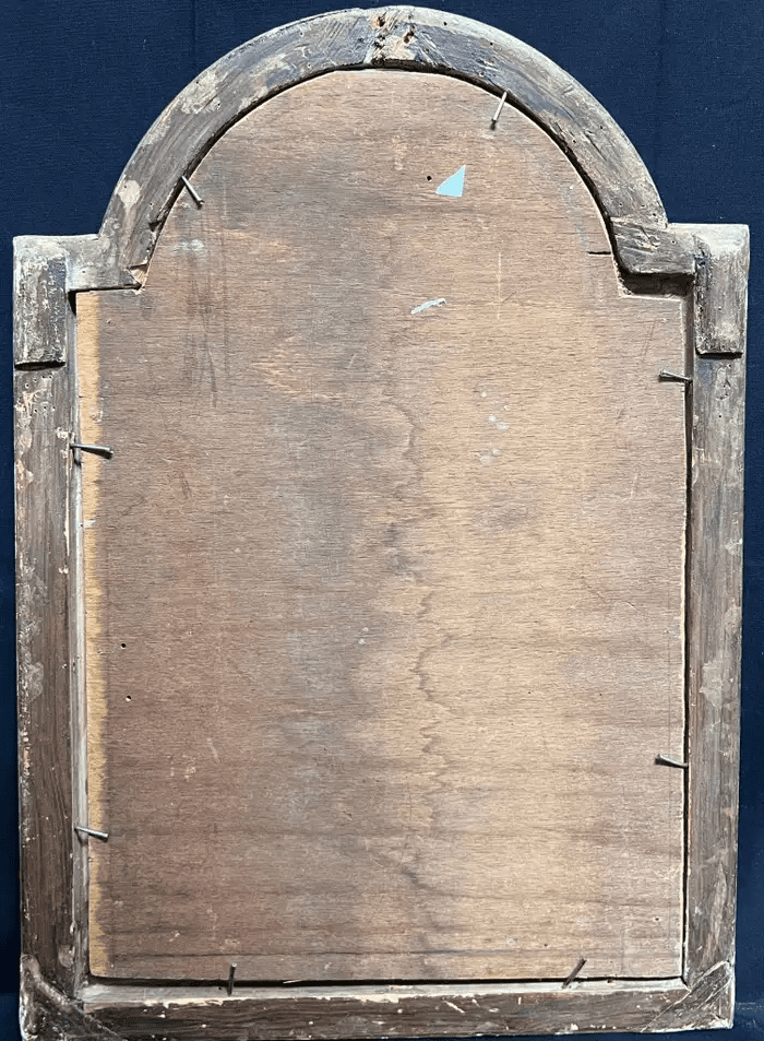 19th Century Portrait of Pensive Madonna Blue Veil Pre-Raphaelite Oil Painting - Image 6