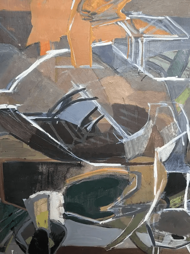 Fine 20th Century French Cubist Oil Painting Figurative Modernist - Image 4