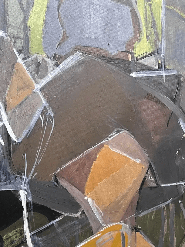 Fine 20th Century French Cubist Oil Painting Figurative Modernist - Image 7