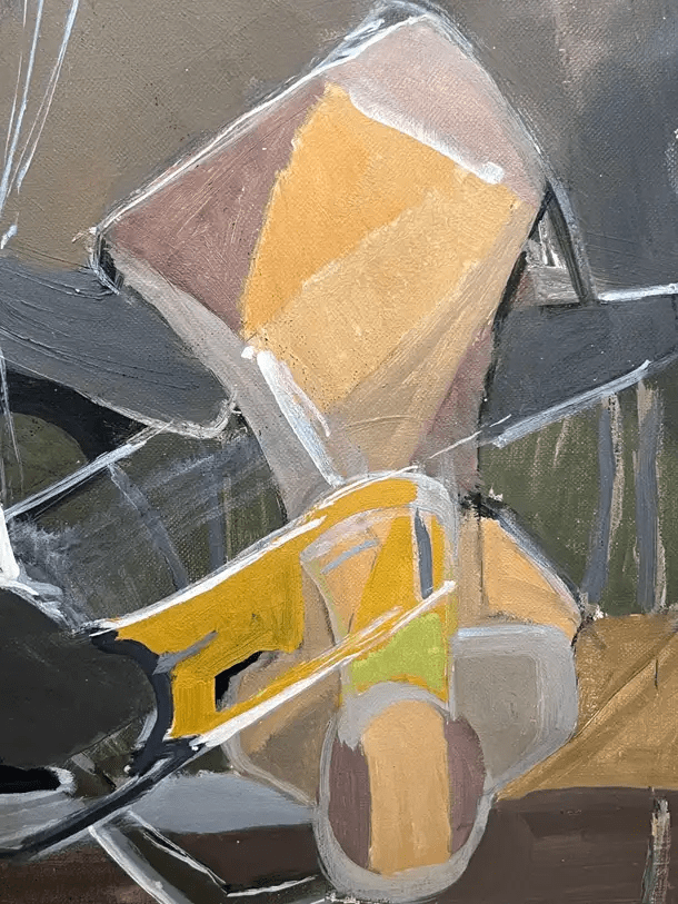 Fine 20th Century French Cubist Oil Painting Figurative Modernist - Image 8